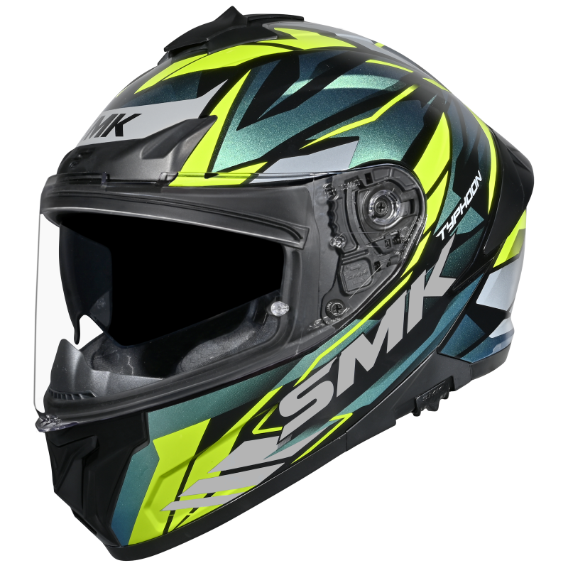 SMK N1 ISI Full-Face Helmet Typhoon D-ring S01 with Rival Graphic with Dual Spoiler -MA254C