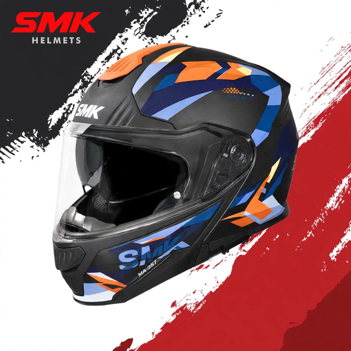 SMK Gullwing Charger – Flip-up Helmet – MA 257