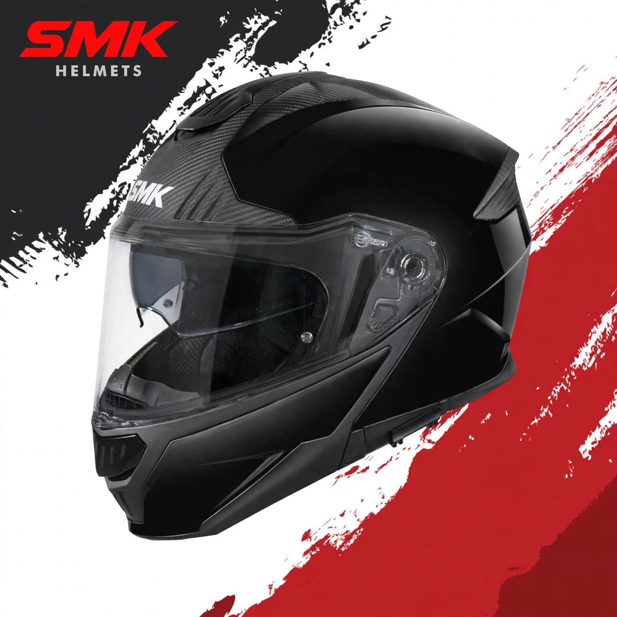 SMK Gullwing Solid – Flip-up Helmet – Black GL 200