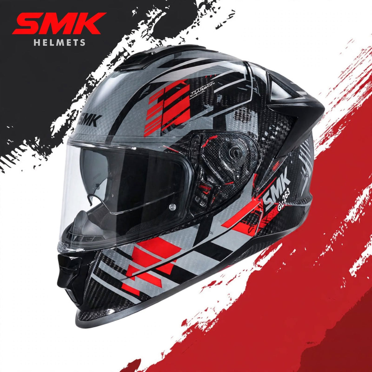 SMK Titan Carbon T-race – Full Face Helmets – GL 263