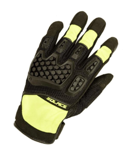 SOLACE - AIRX Dualsport CE Riding Gloves (Neon Green) - Riders Junction
