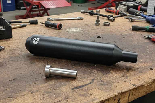 SS Motocorp - Slip-On Exhaust For Royal Enfield Classic Reborn 350 (Matte Black Finish)