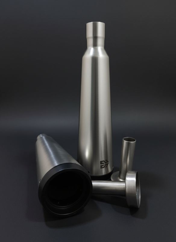 SS Motocorp Adaptable Slip-On Silencer (Pair)- FAT CANS-Matte Finish For Royal Enfield Interceptor 650 / Continental GT 650