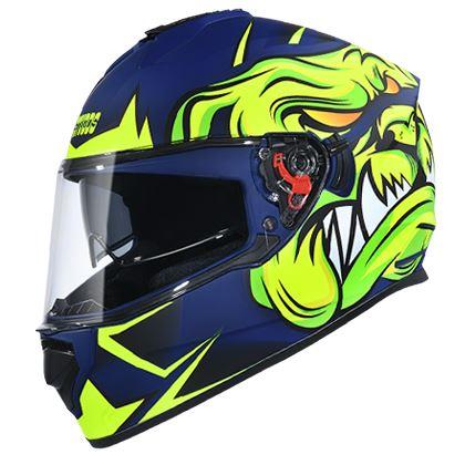 STUDDS DRIFTER D1 DECOR MATT BLUE N5 HELMET - Riders Junction