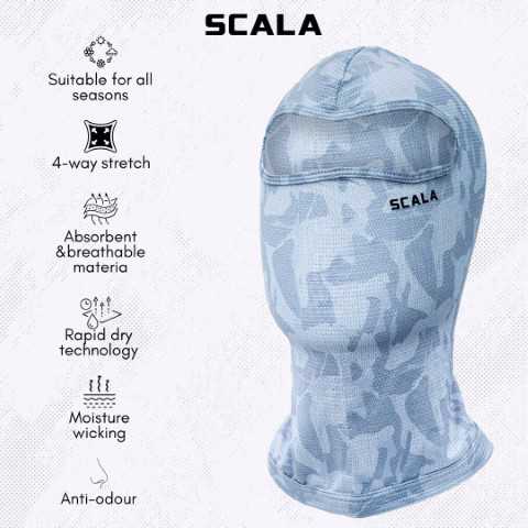 Scala Air-X Balaclava - Light Grey Camo