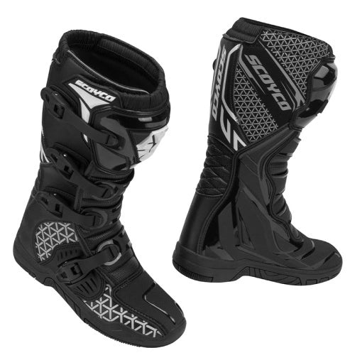 Scoyco All-weather Off-Road Motorcycle Boots - MBM009 - Black