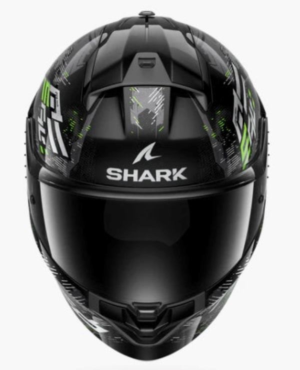 Shark Ridill 2 Molokai Helmet Black Silver Green (KSG)