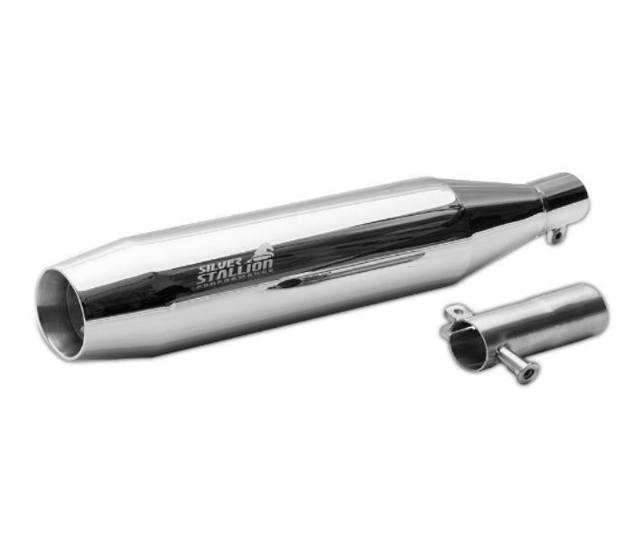 Silver Stallion-Exhaust (Silver) For Honda CB 350 H'ness (Drift)