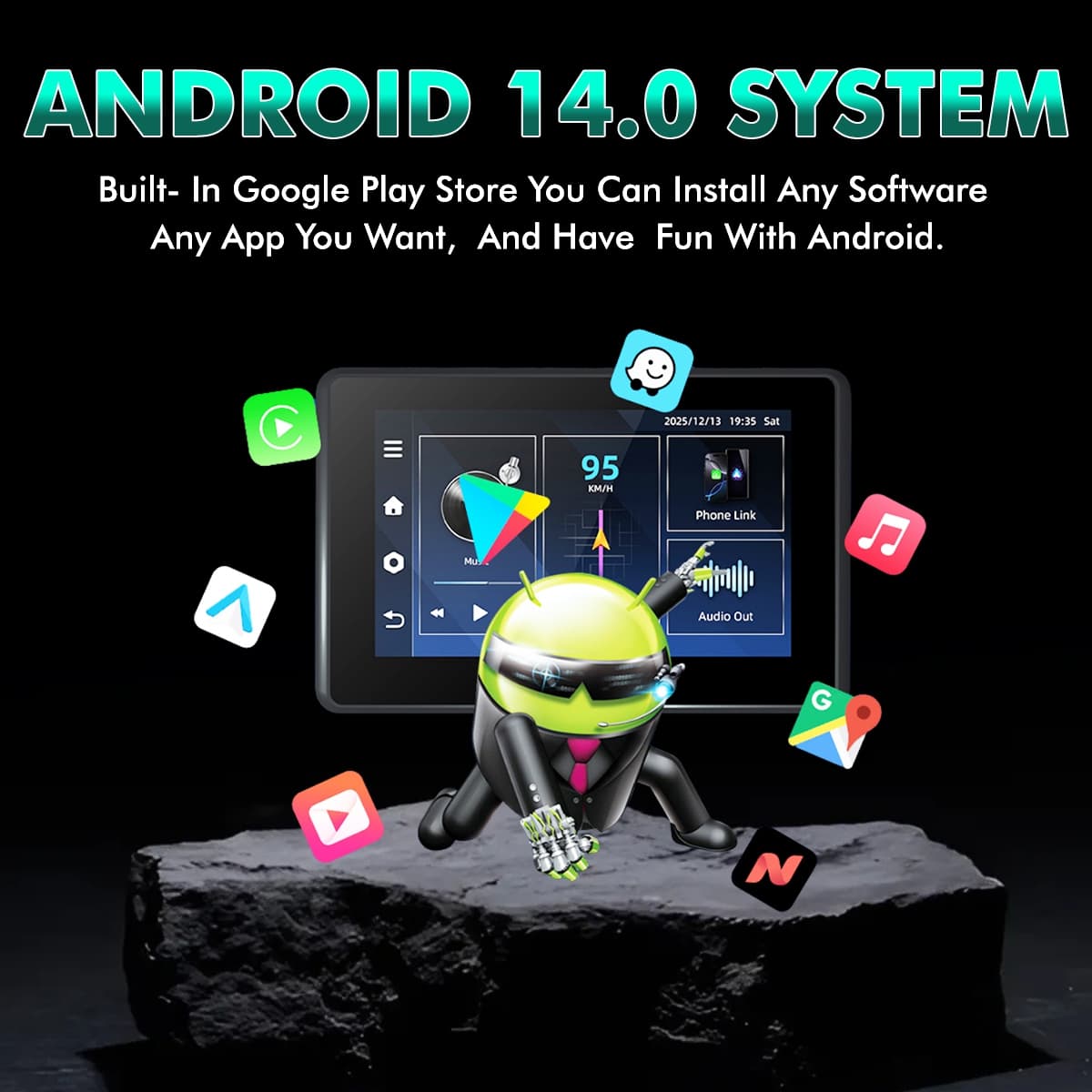 Simtac Motorcycle Android Navigation Screen Smart Navigation Display for Bikes – A5