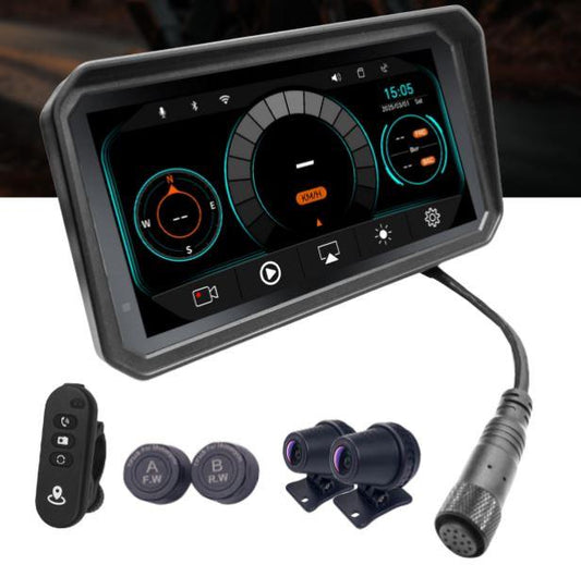 Simtac Motorcycle DVR and Navigation Screen 6.0 Inch IPS Screen (M8DT)