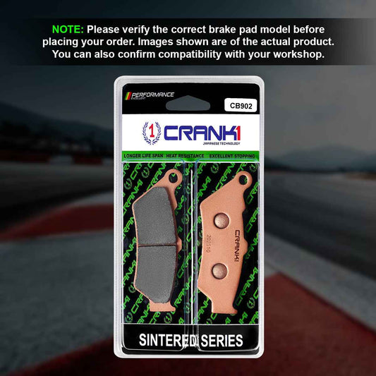 Sintered Brake Pads For Royal Enfield Continental GT 535 (2013-2018) - Front - CB902 - 1 Set - CRANK1