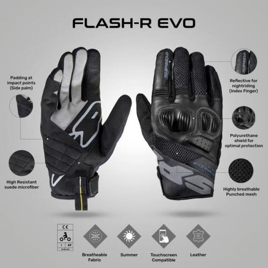 Spidi Flash R Evo Gloves - Black