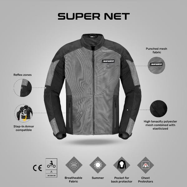 Spidi Super Net Jacket - Grey