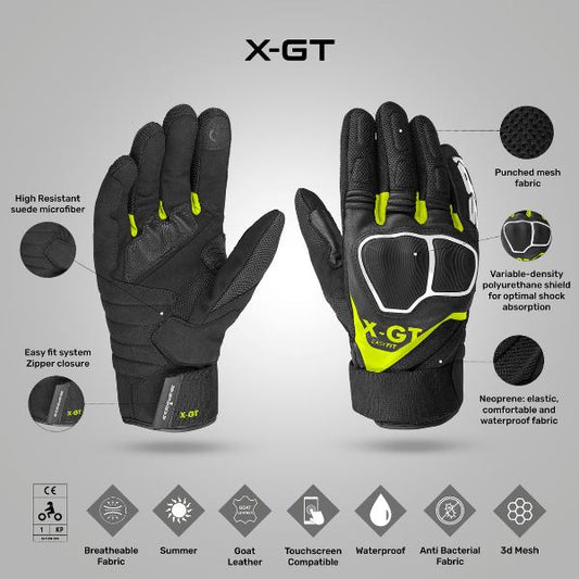 Spidi X-GT Gloves - Black Fluo Yellow