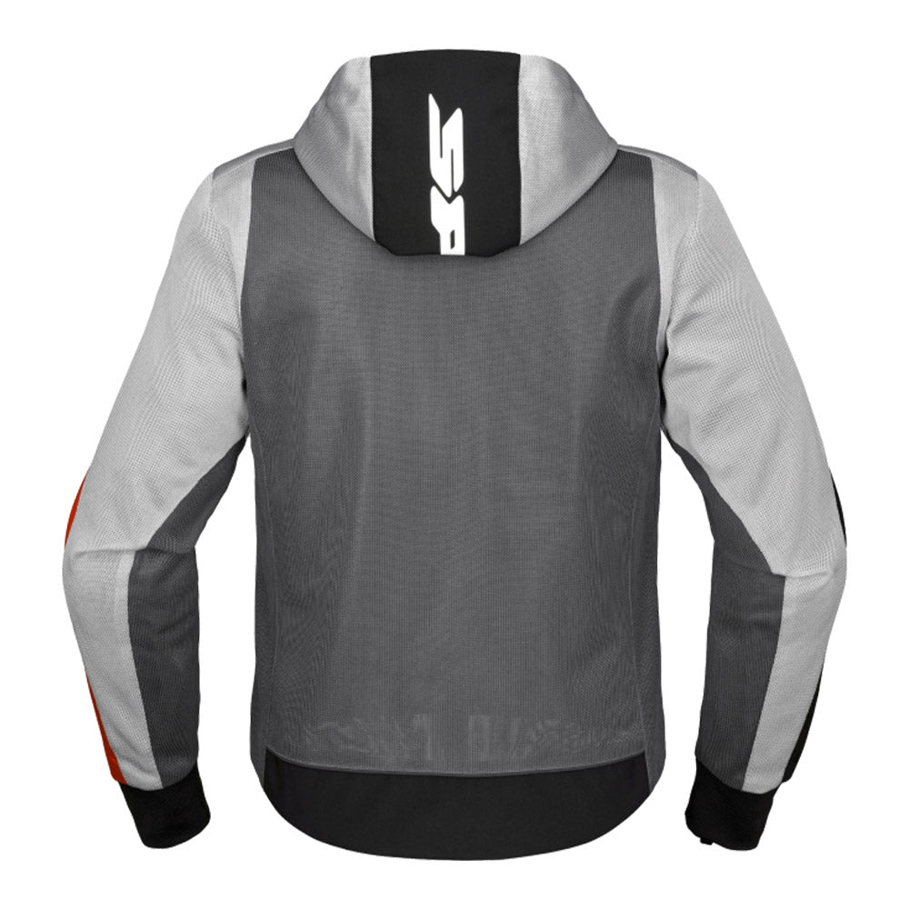 Spidi Hoodie Net Ultra-Breathable Riding Jacket (Grey/Red)