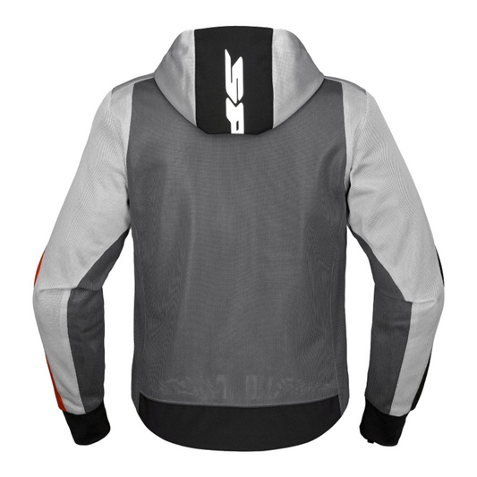 Spidi Hoodie Net Ultra-Breathable Riding Jacket (Grey/Red)