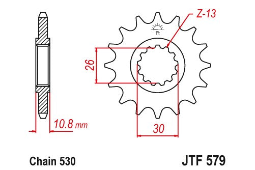 Sprockets Front (579 - 17t) - JT - JTF579.17