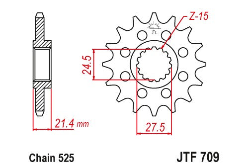 Sprockets Front (Jtr709- 16t) - JT - JTF709.16