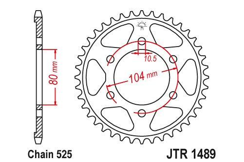 Sprockets Rear (1489 - 46t) - JT - JTR1489.46
