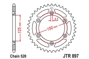 Sprockets Rear (897 - 52t) - JT - JTR897.52
