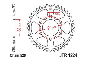 Sprockets Rear (Jtr1224-36t) - JT - JTR1224.36
