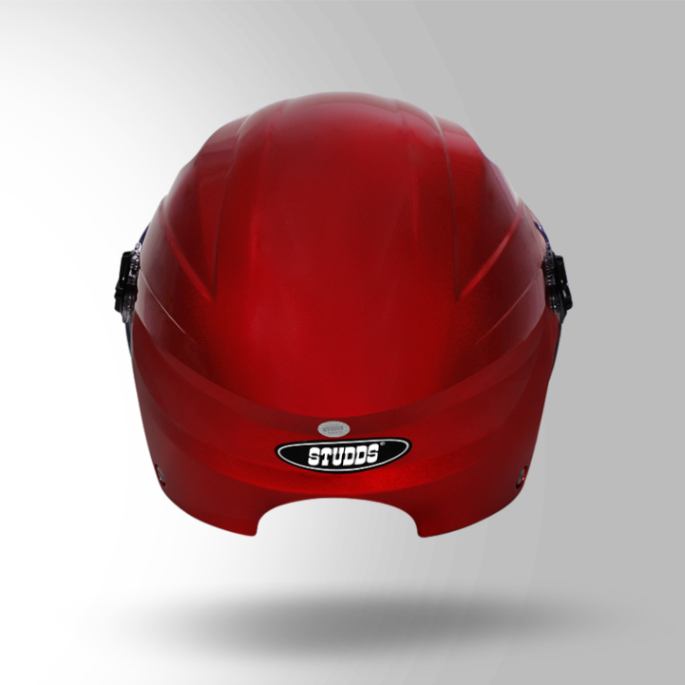 Studds Dame Bicycle Helmet - Open Face Helmets - Cherry Red