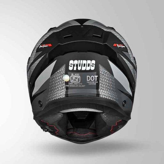 Studds-Helios D2 Circuit Decor Helmet (Matt Black/Grey)