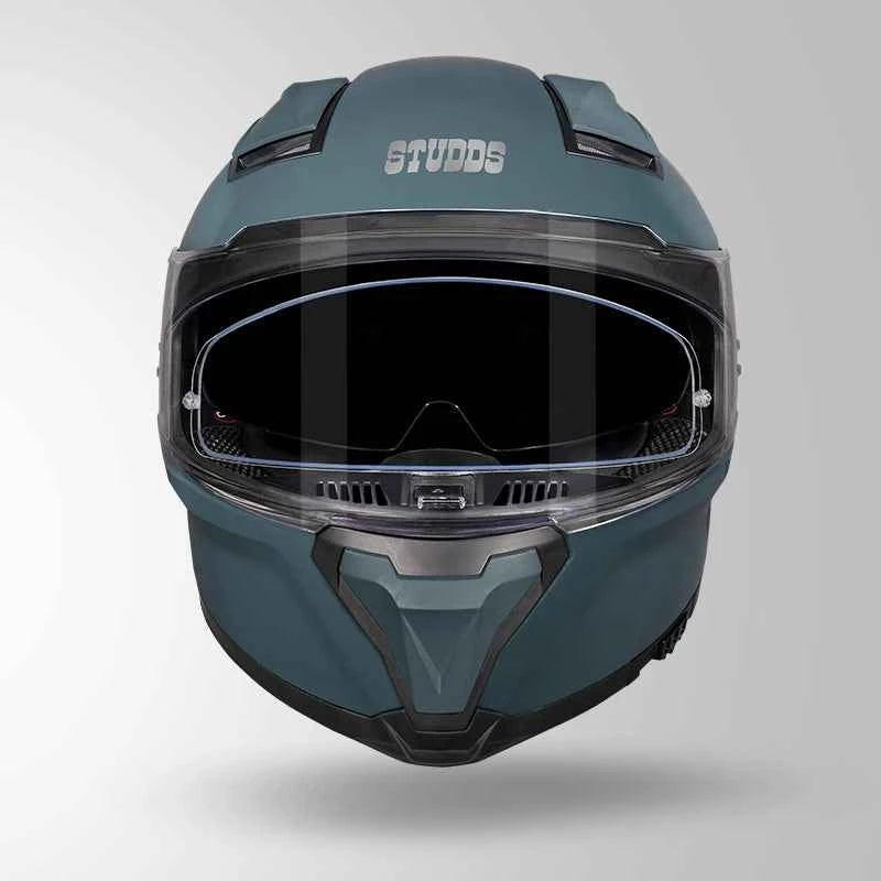 Studds-Helios Unicolor Helmet (Shark Skin Blue)