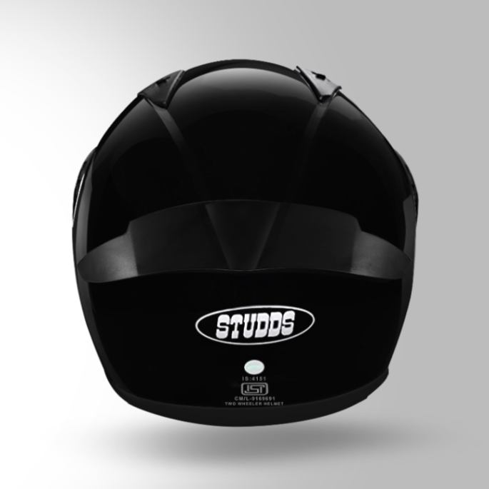 Studds Thunder Black With Spoiler - Full Face Helmets
