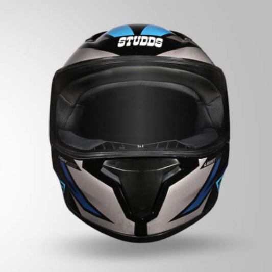 Studds Thunder D1 Lightvolt Decor Full Face Helmets - Black / Grey & Blue