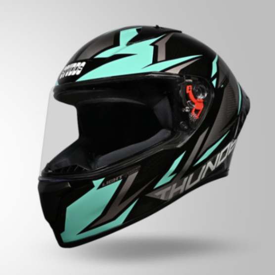 Studds Thunder D1 Lightvolt Decor Full Face Helmets - Black/Blue & Grey