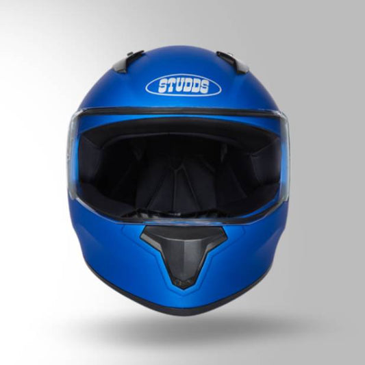 Studds Thunder Matt Blue With Spoiler - Full Face Helmets