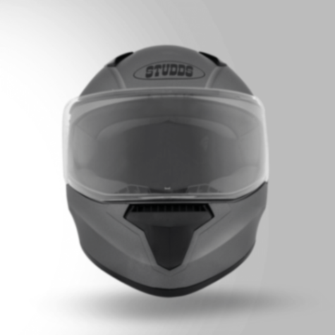 Studds Thunder Matt Gun Grey With Spoiler - Full Face Helmets