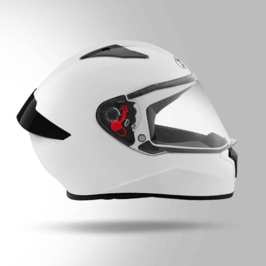 Studds Thunder White With Spoiler - Full Face Helmets