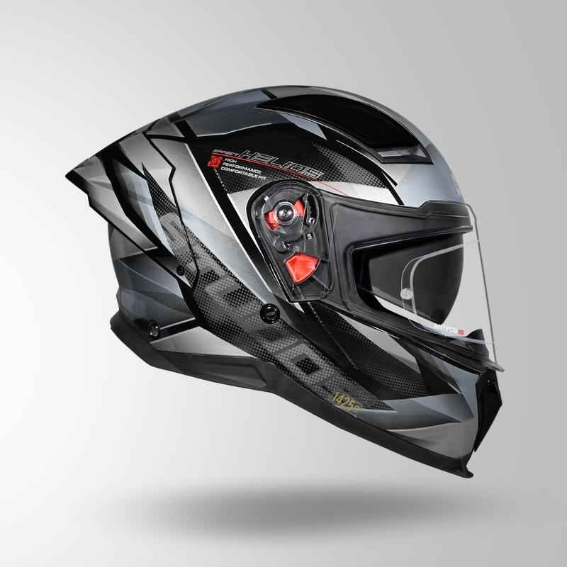 Studds Helios Effect Helmet (Black & Grey)