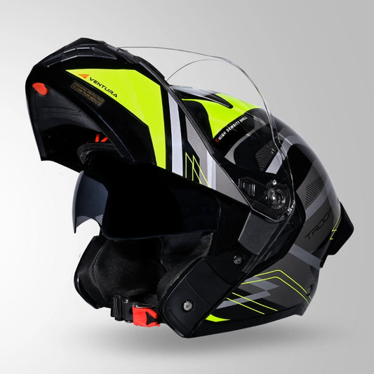 Studds Trooper D3 Ventura Decor Black & Yellow - Helmet