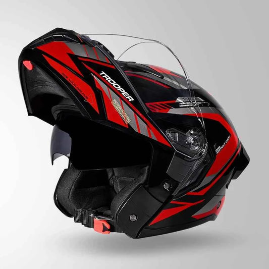Studds Trooper D4 Race Decor Black & Red - Helmet