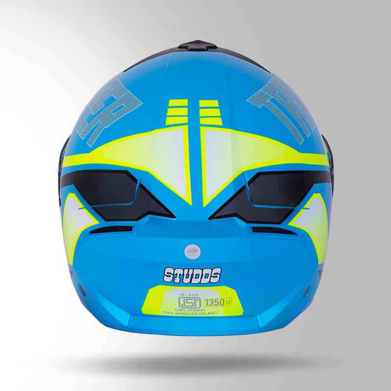 Studds Trooper DV D1 Decor Blue & Yellow - Helmet