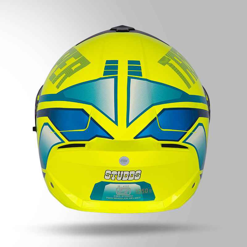 Studds Trooper DV D1 Decor Yellow & Green - Helmet