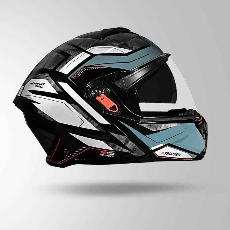 Studds Trooper DV D2 Hellcat Decor Black & Grey - Helmet