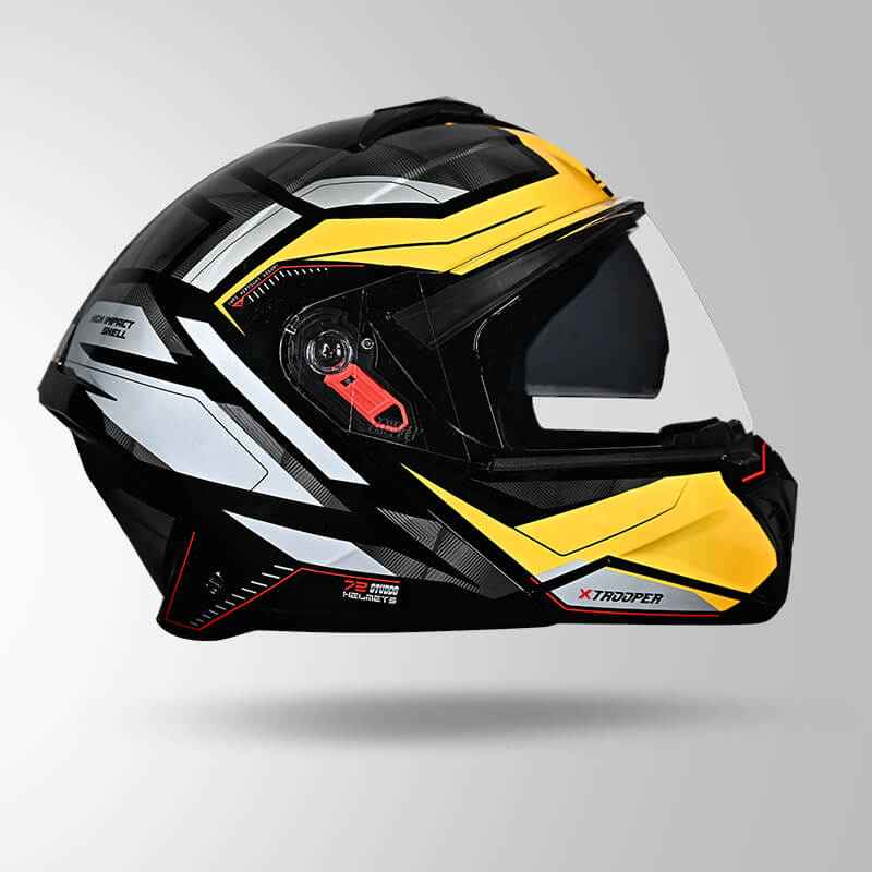 Studds Trooper DV D2 Hellcat Decor Black & Yellow - Helmet