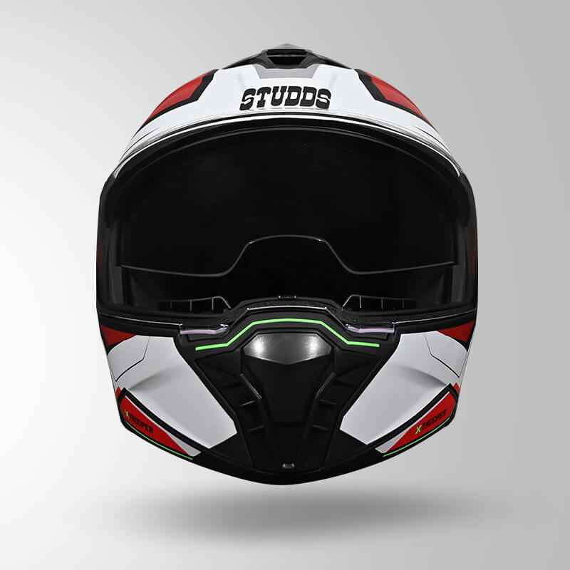 Studds Trooper DV D2 Hellcat Decor Matt Black & Red - Helmet