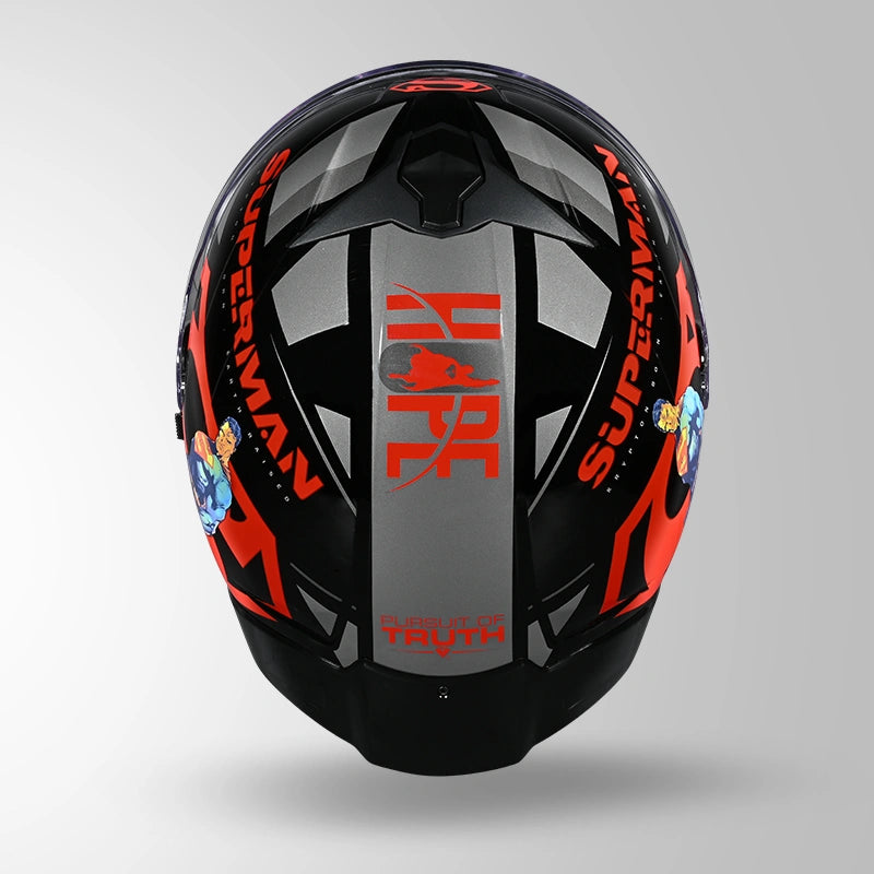 Studds Trooper Superman Edition Black & Red - Helmet