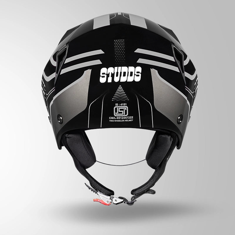 Studds Vogue D1 Square Decor Black N4 - Helmet