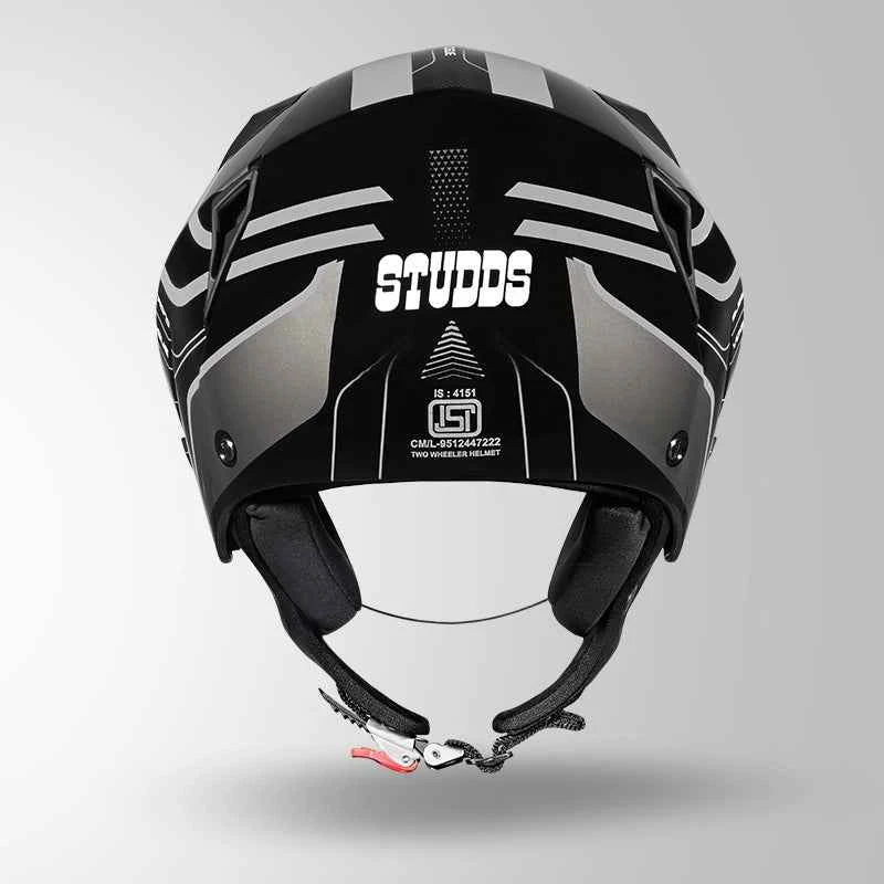 Studds Vogue D1 Square Decor Black N4 - Helmet