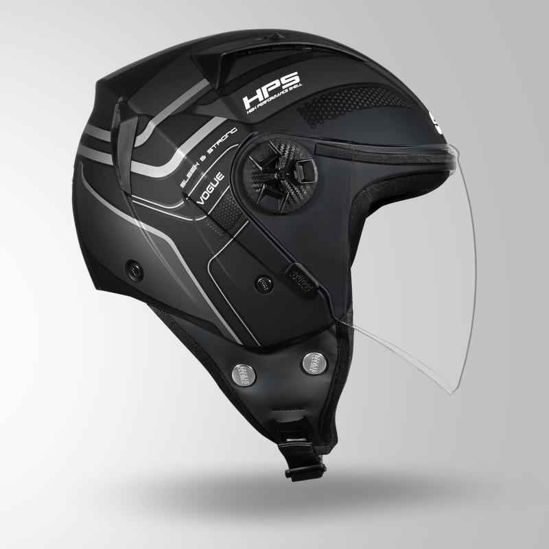 Studds Vogue D1 Square Decor Matt Black N4 - Helmet