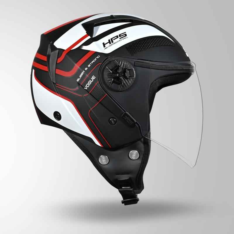 Studds Vogue D1 Square Decor Matt Black & White N2 - Helmet