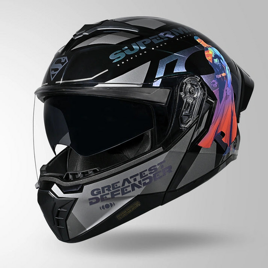 Studds Trooper Superman Edition Black Chameleon Pink - Helmet