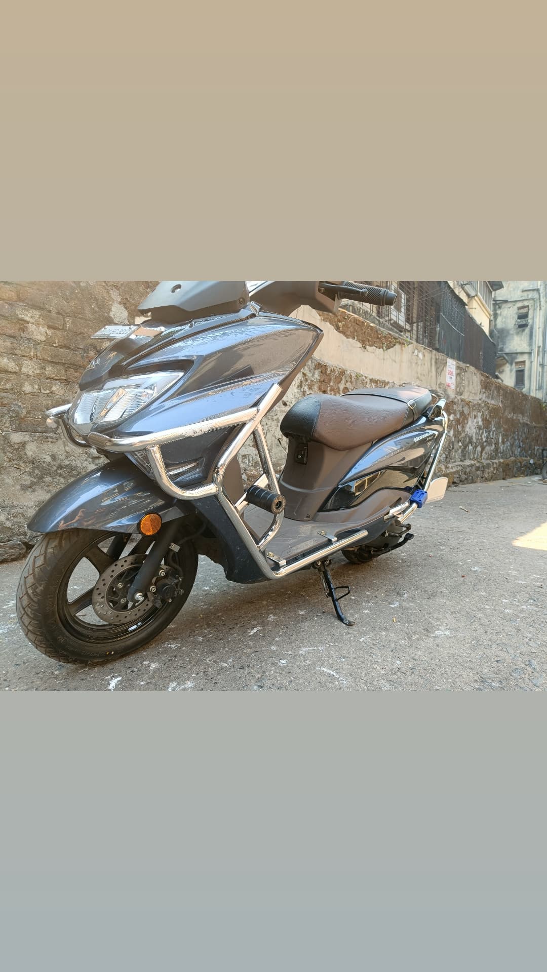 Suzuki Burgman Guard Set - Stainless Steel Silver Finish - Riders Junction