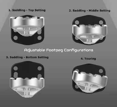 Adjustable Adventure Footpegs for KTM Adventure - TRACTION - Carbon Racing